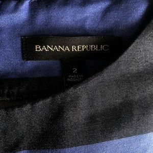 BANANA REPUBLIC | BLUE&BLACK PEPLUM SHIRT